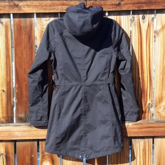 The north face hyvent black long coat sz xs - Picture 3 of 8